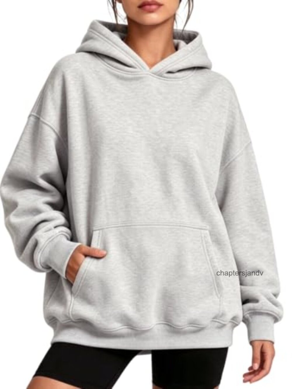 Womens Oversized Hoodie Fleece Pullover Sweatshirt 50% Cotton Blend Casual